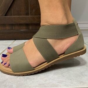 Olive Green Sorel Sandals